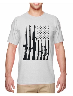 Haase Unlimited Machine Gun American Flag - 2nd Amendment Men's T-Shirt