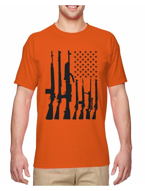 Haase Unlimited Machine Gun American Flag - 2nd Amendment Men's T-Shirt