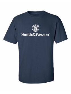 Smith and Wesson Men's Shield Solid Logo Short Sleeve Cotton T-Shirt