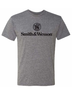 Smith and Wesson Men's Shield Solid Logo Short Sleeve Cotton T-Shirt