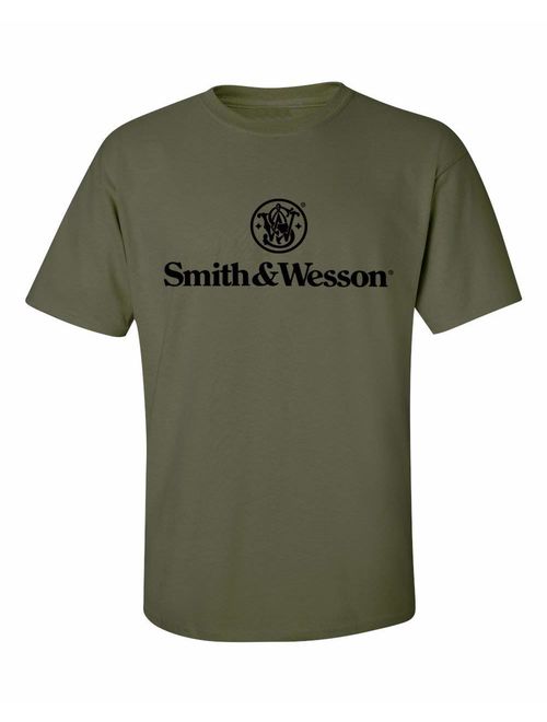 Smith and Wesson Men's Shield Solid Logo Short Sleeve Cotton T-Shirt