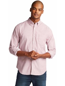 Men's Long Sleeve Button Down Solid Oxford Shirt