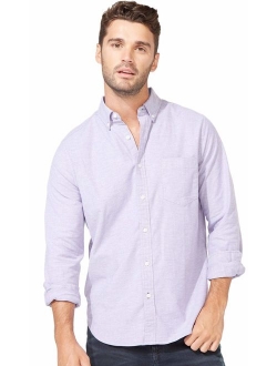 Men's Long Sleeve Button Down Solid Oxford Shirt