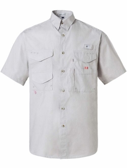 Alimens & Gentle Short Sleeve Wicking Fabric Sun Protection Fishing Casual Shirts