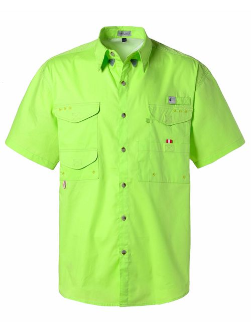 Alimens & Gentle Short Sleeve Wicking Fabric Sun Protection Fishing Casual Shirts