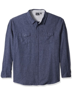 Burnside Men's Carter 2 Solid Flannel Button Down Long Sleeve Shirt