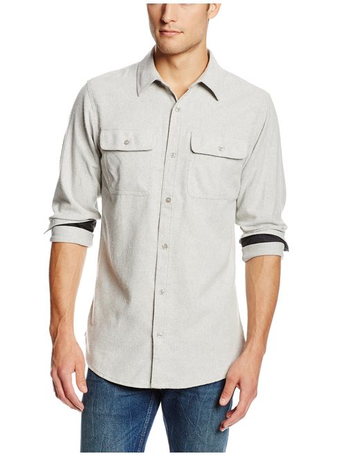 Burnside Men's Carter 2 Solid Flannel Button Down Long Sleeve Shirt