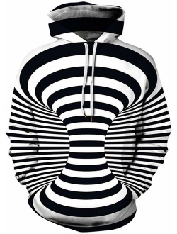 FLYCHEN Men's 3D Hoodie Pullover Print Pattern Fashion Sweatshirt Sportswear