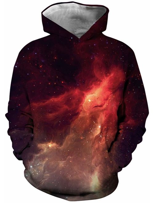 FLYCHEN Men's 3D Hoodie Pullover Print Pattern Fashion Sweatshirt Sportswear