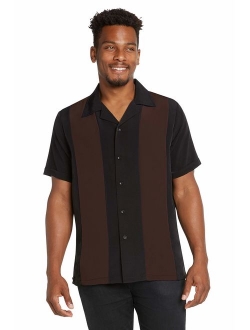 9 Crowns Men's Retro Bowling Bahama Camp Button-Down Shirt