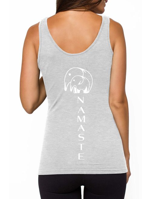 TREELANCE Organic Cotton Yoga Workout Tank Top Spiritual Moon Shirts Tops Tees for Women