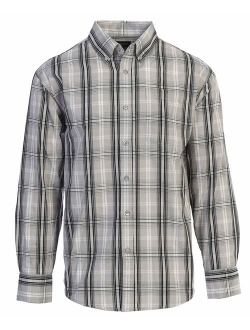 Men's Long Sleeve Plaid Big and Tall Shirt