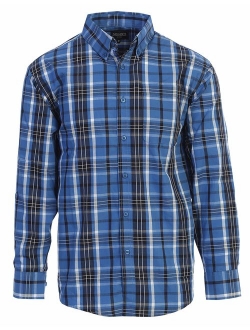 Men's Long Sleeve Plaid Big and Tall Shirt