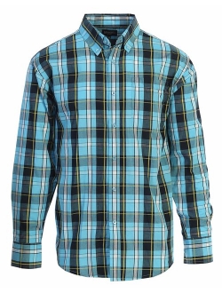 Men's Long Sleeve Plaid Big and Tall Shirt