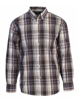 Men's Long Sleeve Plaid Big and Tall Shirt