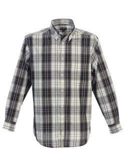 Men's Long Sleeve Plaid Big and Tall Shirt