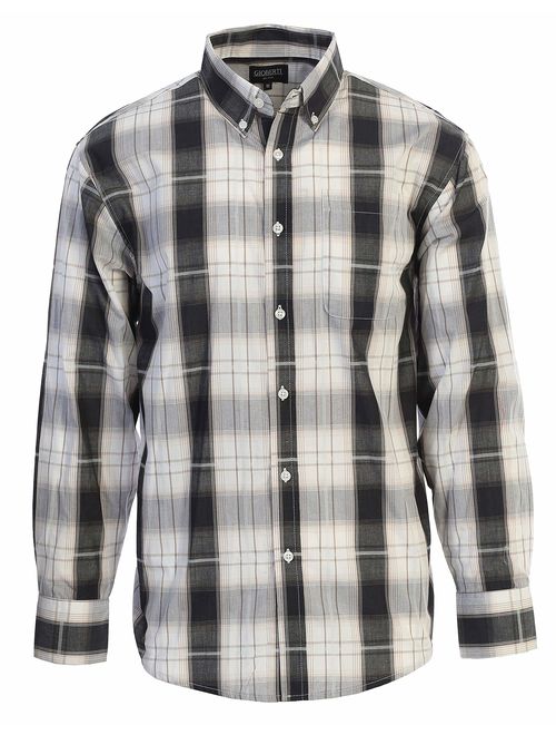 Gioberti Men's Long Sleeve Plaid Big and Tall Shirt