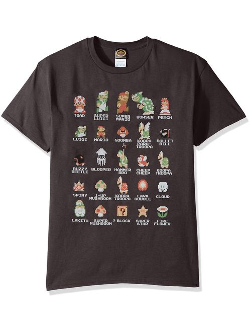 Nintendo Men's Pixel Cast T-Shirt