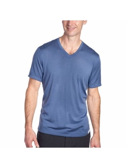 Woolly Clothing Men's Merino Wool V-Neck Tee Shirt - Everyday Weight - Wicking Breathable Anti-Odor