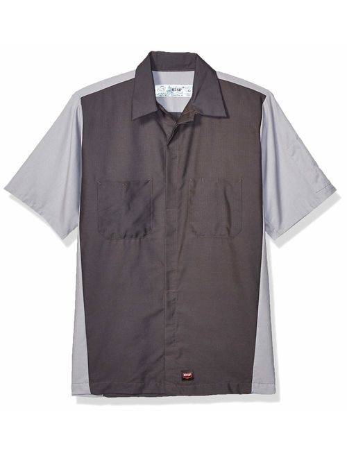 Red Kap Men's Rip-stop Short-sleeve Crew Shirt