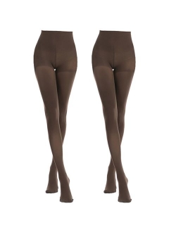 MANZI Women's 2-6 Pairs Opaque Control-Top Tights with Comfort Stretch 70 Denier