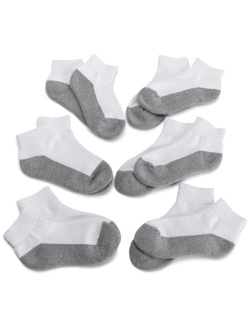 Jefferies Socks Big Boys' Seamless-Toe Quarter Athletic Socks (Pack of 6)