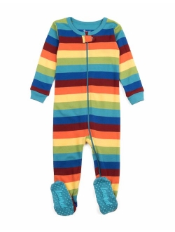 Striped Baby Boys Footed Pajamas Sleeper 100% Cotton Kids & Toddler Pjs (0 Months-5 Toddler)