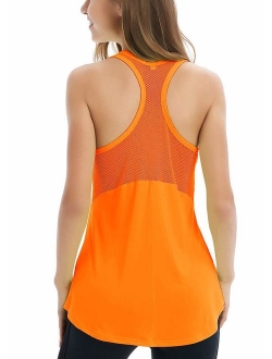 Fihapyli Women's Sleeveless Breathable Racerback Workout Tank Tops