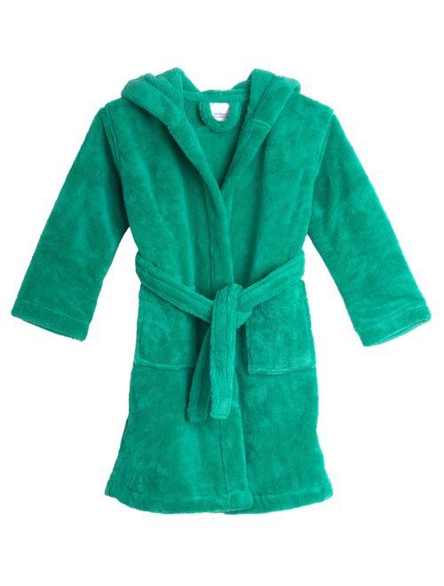 TowelSelections Boys Robe, Kids Plush Hooded Fleece Bathrobe