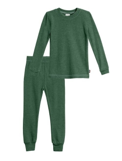 City Threads Boys Thermal Underwear Set Long John, Soft Breathable Cotton Base Layer - Made in USA