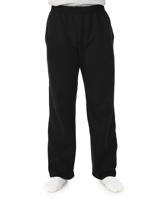 Fruit of the Loom Men's and Big Men's Fleece Open Bottom Sweatpant with Pockets, up to 5XL