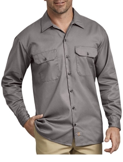 Big Men's Long Sleeve Twill Work Shirt