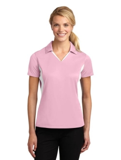 SPORT-TEK Women's Side Blocked Micropique Sport Wick Polo