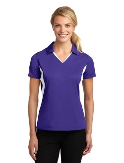 SPORT-TEK Women's Side Blocked Micropique Sport Wick Polo