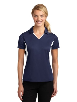 SPORT-TEK Women's Side Blocked Micropique Sport Wick Polo