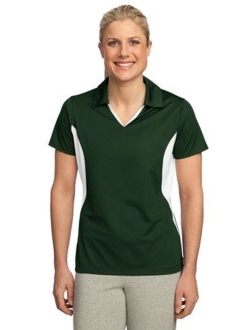 SPORT-TEK Women's Side Blocked Micropique Sport Wick Polo