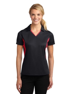 SPORT-TEK Women's Side Blocked Micropique Sport Wick Polo