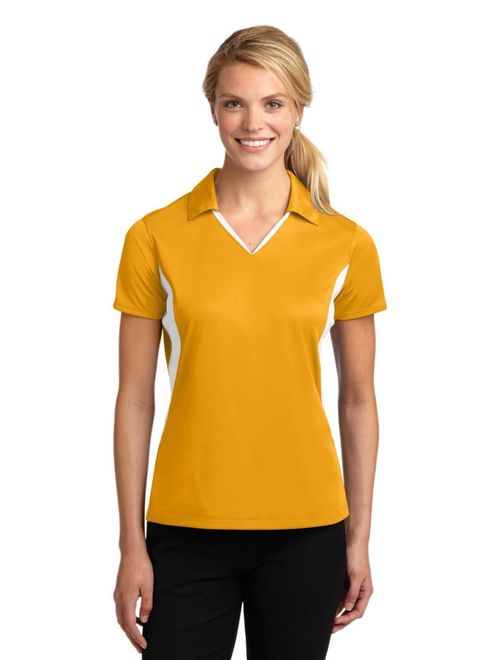 SPORT-TEK Women's Side Blocked Micropique Sport Wick Polo