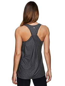 Active Women's Fashion Twist Back Detail Flowy Yoga Tank Top