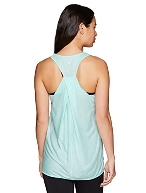 RBX Active Women's Fashion Twist Back Detail Flowy Yoga Tank Top