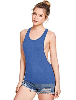 Women's Sleeveless Flowy Loose Fit Racerback Yoga Workout Tank Top