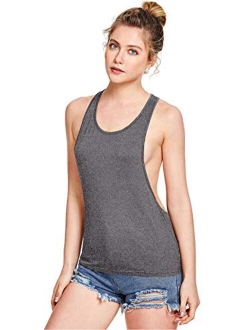 Women's Sleeveless Flowy Loose Fit Racerback Yoga Workout Tank Top