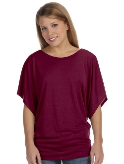 B8821 BELLA+CANVAS Ladies' Flowy Draped-Sleeve Dolman Tee