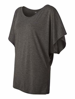 B8821 BELLA+CANVAS Ladies' Flowy Draped-Sleeve Dolman Tee