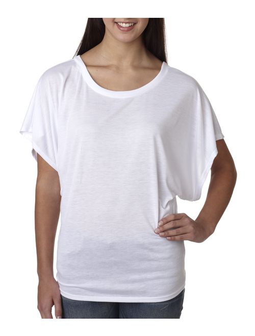 B8821 BELLA+CANVAS Ladies' Flowy Draped-Sleeve Dolman Tee