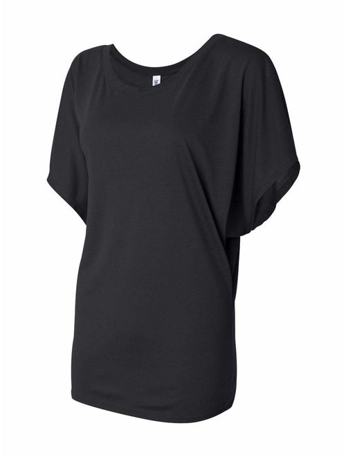 B8821 BELLA+CANVAS Ladies' Flowy Draped-Sleeve Dolman Tee