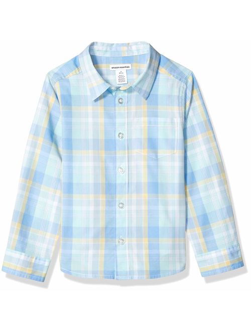 Amazon Essentials Boys' Long-Sleeve Poplin/Chambray Shirt