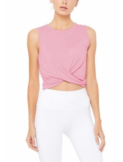 Flowy Criss Cross Front Gym Athletic Workout Crop Top