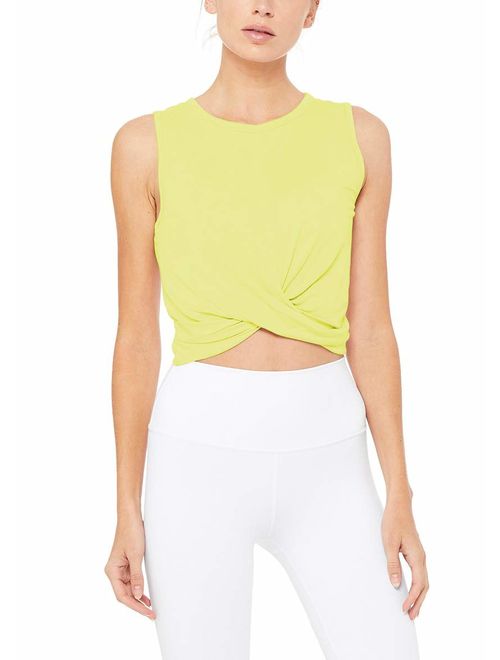 Bestisun Flowy Criss Cross Front Gym Athletic Workout Crop Top