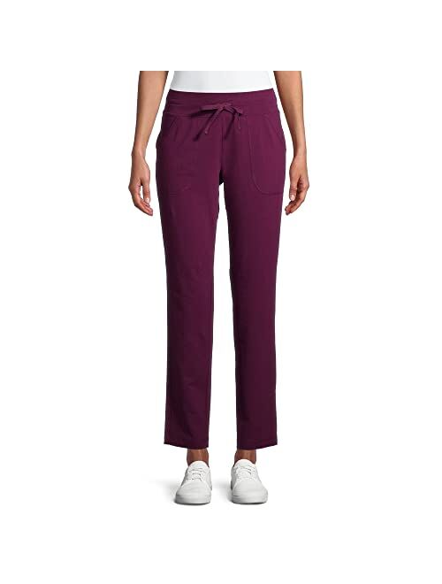 Athletic Works Women's Dri-More Core Athleisure Relaxed Fit Yoga Pants Available in Regular and Petite